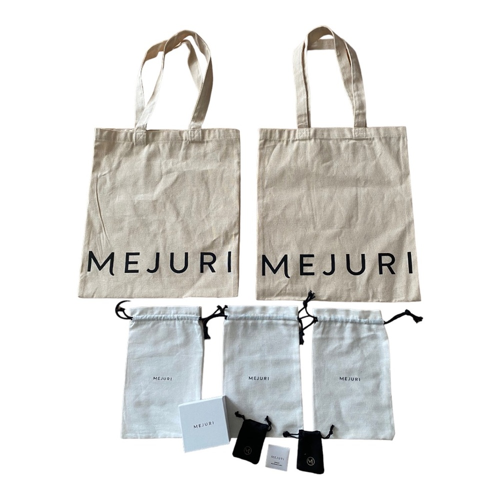 New Lot of Mejuri Canvas Tote Bags Jewellery Box